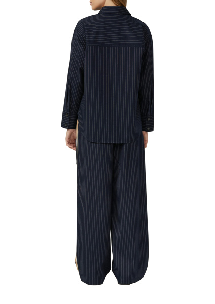 Блуза-жакет в тонкую полоску с эффектом оверсайз S.Oliver