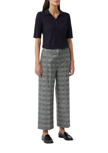 Брюки в серую клетку Comma 