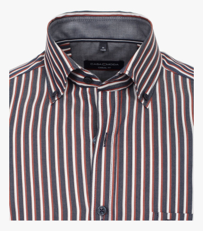 Хлопковая сорочка в полоску Casa Moda