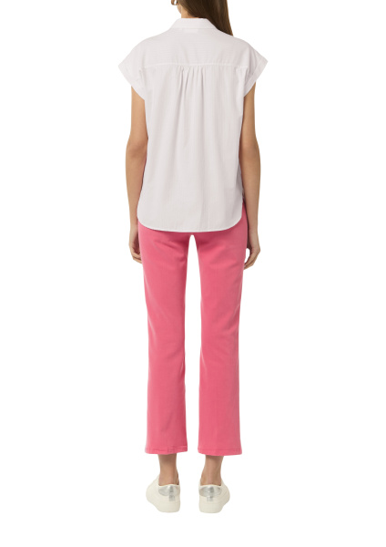 Розовая летняя блуза с коротким рукавом  CommaCi