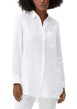 Длинная льняная блузка на пуговицах S.Oliver