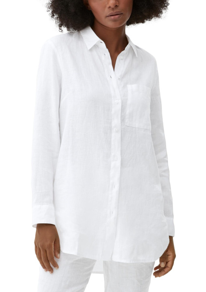 Длинная льняная блузка на пуговицах S.Oliver