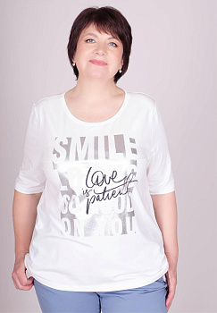 Белая футболка с блестящим принтом Via Appia