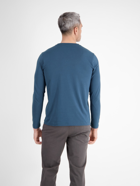 Базовый лонгслив синего цвета Lerros