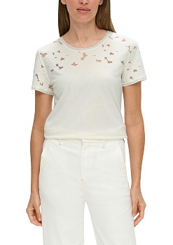 Футболка со вставками "под кружево" S.Oliver