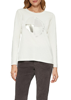 Лонгслив с серебристым принтом S.Oliver