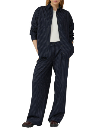 Блуза-жакет в тонкую полоску с эффектом оверсайз S.Oliver