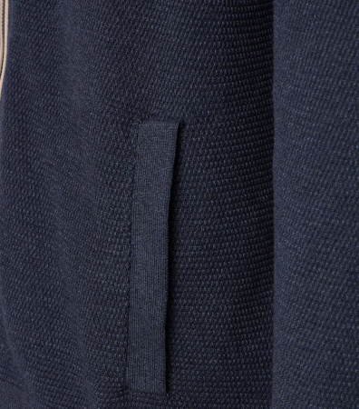 Кардиган на молнии темно-синего цвета Casa Moda
