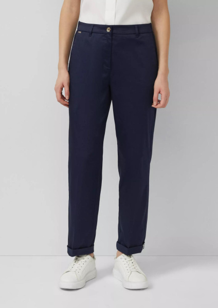 Брюки-чиносы из хлопка с оптикой сатина S.Oliver