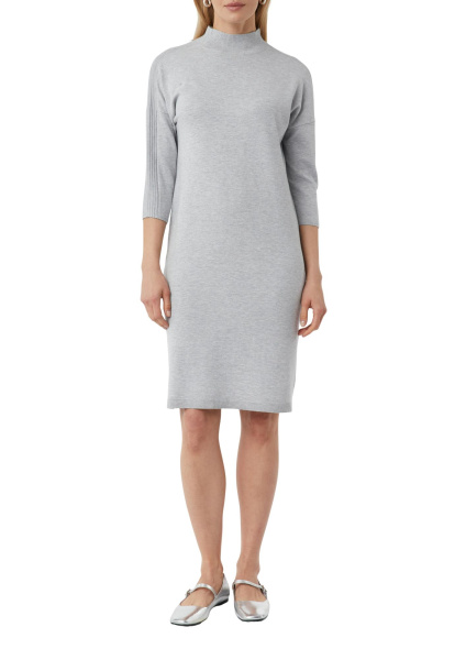 Трикотажное платье из смеси вискозы со спущенными плечами Comma