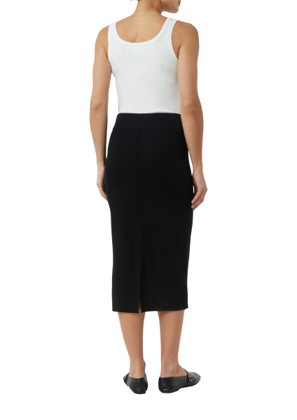 Трикотажная юбка-миди черного цвета Comma