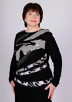 Футболка из черного трикотажа с люрексом Barbara Lebek