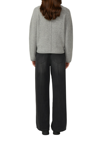 Кардиган из мягкой полушерстяной ткани с манжетами в рубчик S.Oliver