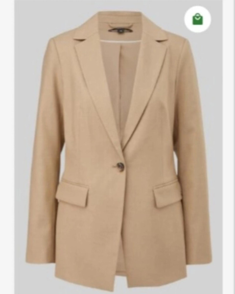 Бежевый жакет из тонкой костюмной ткани Comma