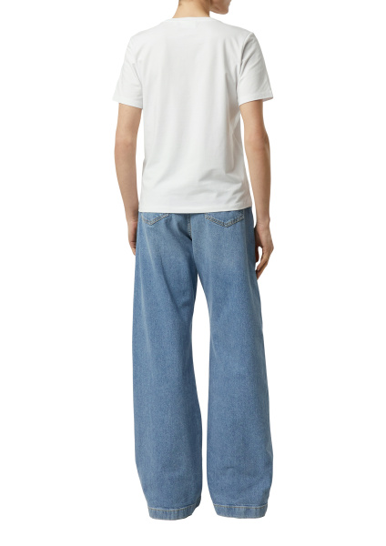 Футболка в с принтом и инкрустацией Comma