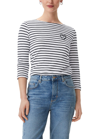 Лонгслив в черную полоску CommaCi