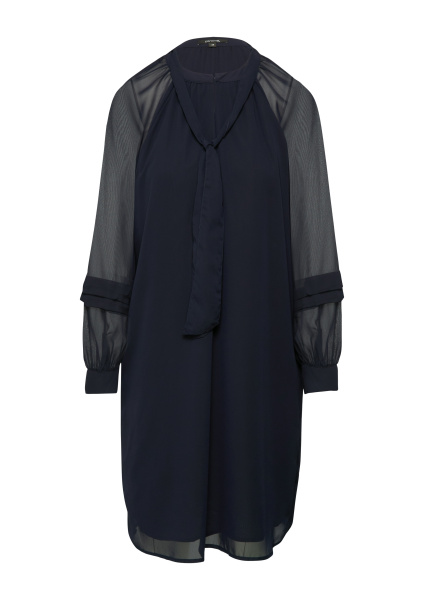 Романтичное платье темно-синего цвета из шифона Comma