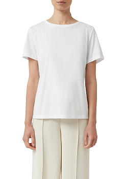 Базовая хлопковая футболка белого цвета Comma