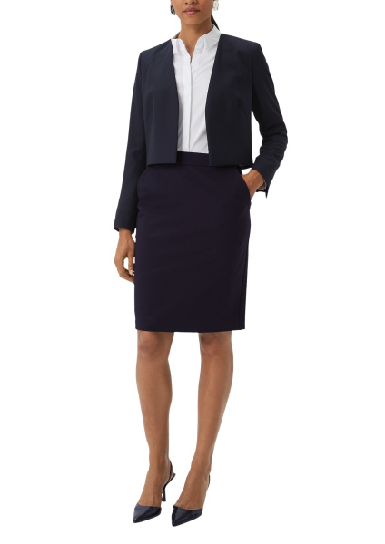 Офисная юбка темно-синего цвета Comma