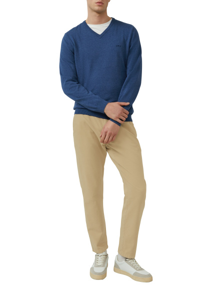 Базовый хлопковый джемпер с V-горлом S.Oliver