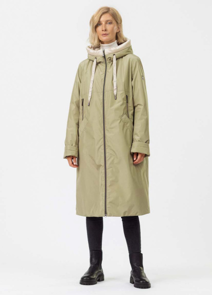 Пальто прямого силуэта с разрезами по бокам Bertina Maritta