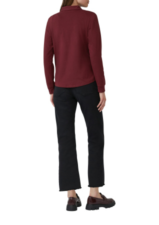 Трикотажная блуза бордового цвета  S.Oliver