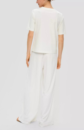 Футболка с декоративной лентой на вырезе S.Oliver