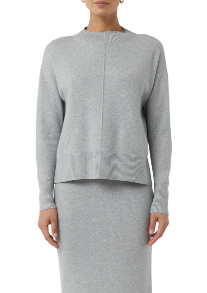 Свитер из смеси вискозы с декоративной строчкой Comma