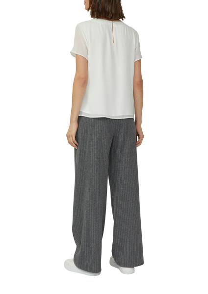 Воздушная шифоновая блузка со сборкой на горловине S.Oliver