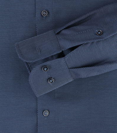 Темно-синяя сорочка из хлопка с эластаном Modern fit Casa Moda