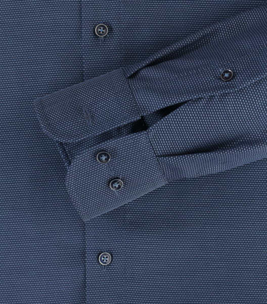 Темно-синяя сорочка из хлопка с эластаном Modern fit Casa Moda