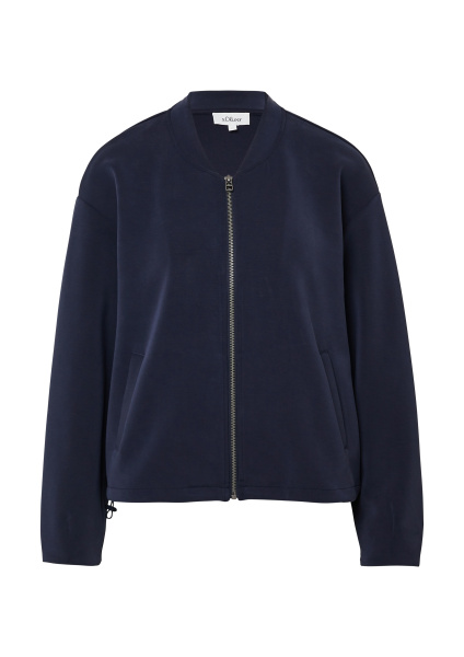 Свитшот на молнии из скубы с регулируемым низом S.Oliver