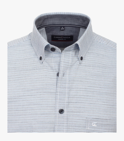 Сорочка с коротким рукавом из смеси льна и хлопка casual fit Casa Moda