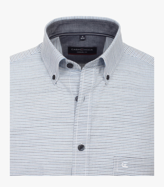 Сорочка с коротким рукавом из смеси льна и хлопка casual fit Casa Moda