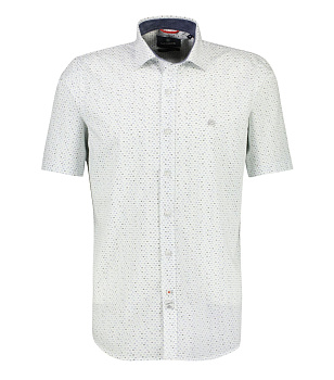 Белая хлопковая сорочка с орнаментом Lerros