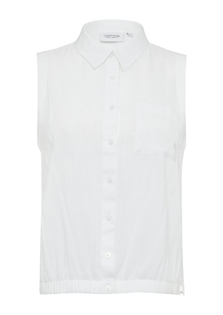 Белая блузка без рукавов на пуговицах Comma Ci