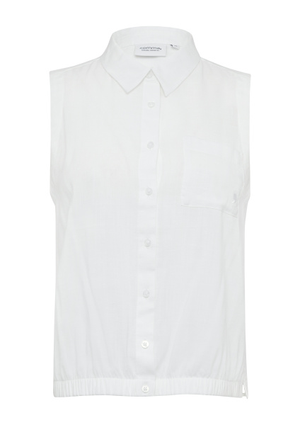 Белая блузка без рукавов на пуговицах Comma Ci