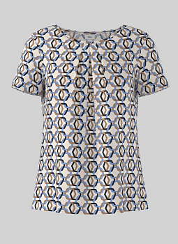 Блуза с коротким рукавом с оригинальным орнаментом S.Oliver