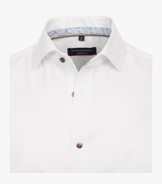 Сорочка с коротким рукавом белого цвета modern fit Casa Moda