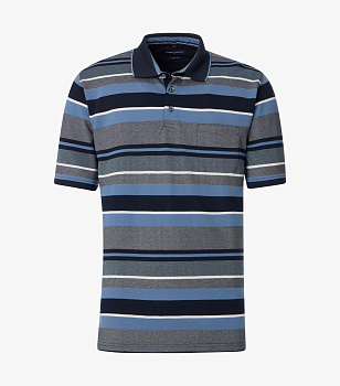 Рубашка-поло в полоску Casa Moda