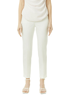 Классические брюки до щиколотки белого цвета Comma 