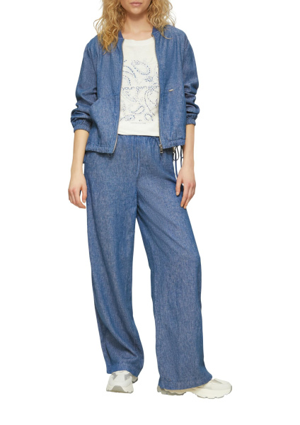 Летняя куртка-бомбер из льна в джинсовом стиле S.Oliver