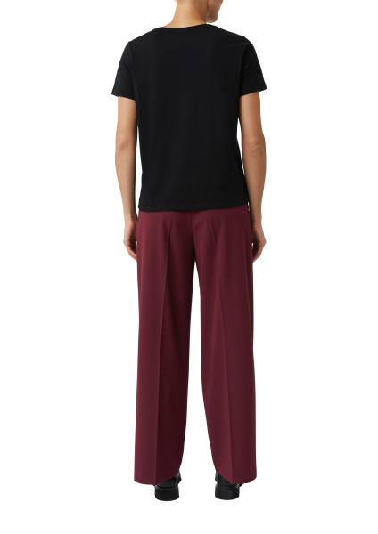 Базовая хлопковая футболка черного цвета Comma