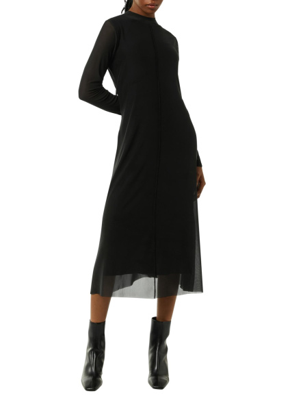 Расклешенное платье мэш черного цвета CommaCi