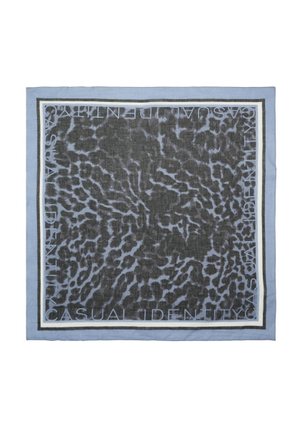 Квадратный хлопковый шарф с принтом Comma