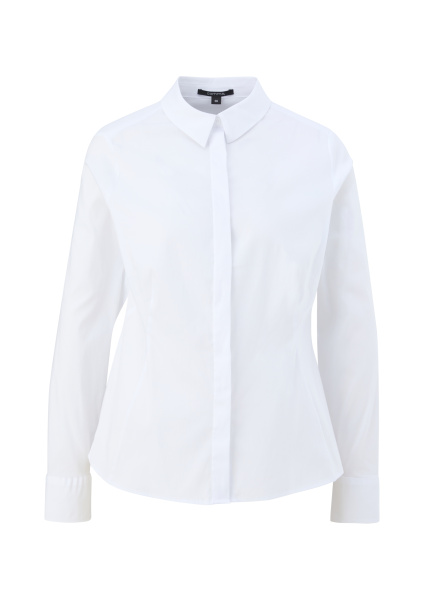 Приталенная белая блуза Comma