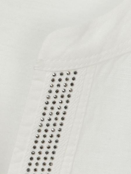 Белая блуза с коротким рукавом на завязке Via Appia