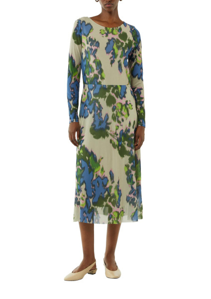 Платье из трикотажа мэш в цветочный орнамент Comma