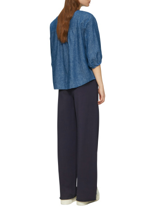 Блуза из смеси льна и хлопка с рукавом 3/4  S.Oliver