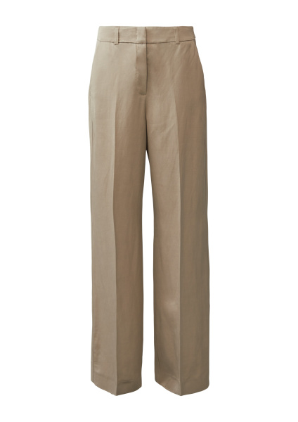 Широкие брюки из льняной ткани с элегантным блеском Comma 